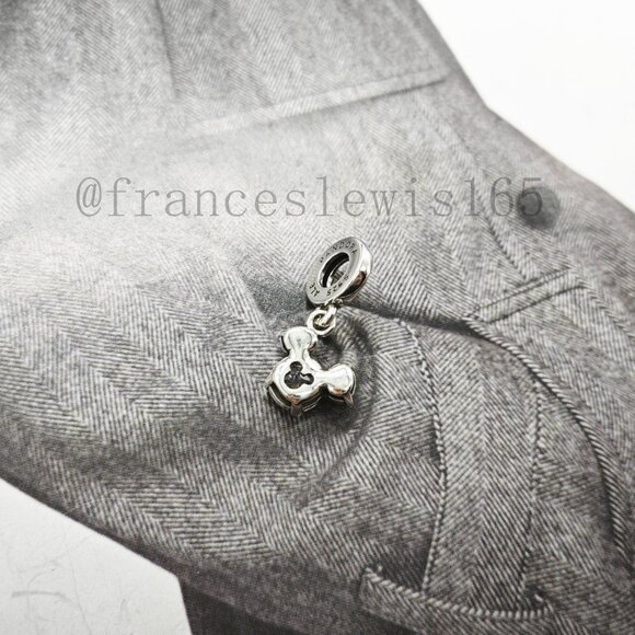 Pandora Mickey Mouse Sparkling Head Silhouette Dangle Charm - Picture 6 of 6